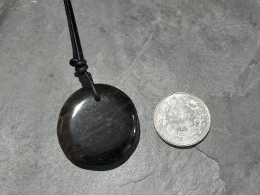 Preview: Gold-Obsidian an Büffelleder (VGO1-1)