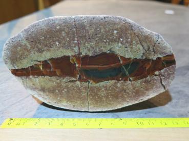 Jaspis rot in Achat, Unikat (VJ48)