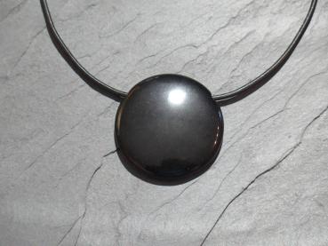 Obsidian-Spiegel an Lederband (VO10)