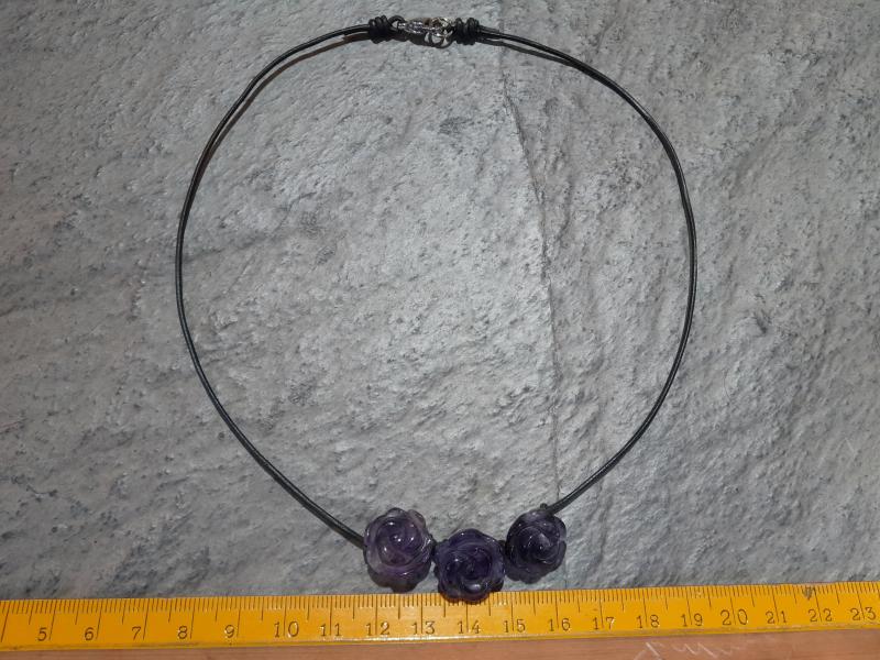 Amethyst-Rosen Kette, 42.5cm (Lup16)