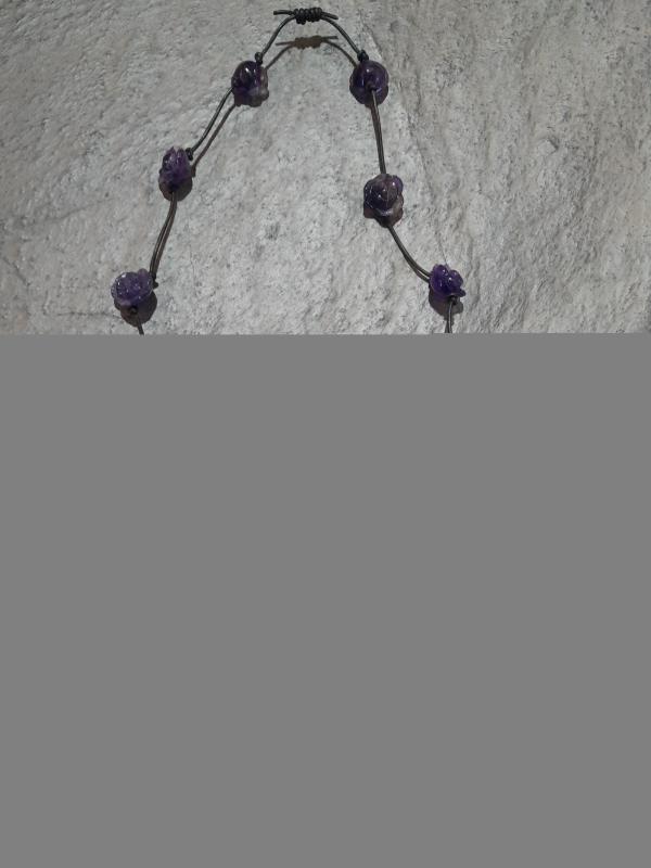 Amethyst-Rosen Kette, 64cm (Lup18)