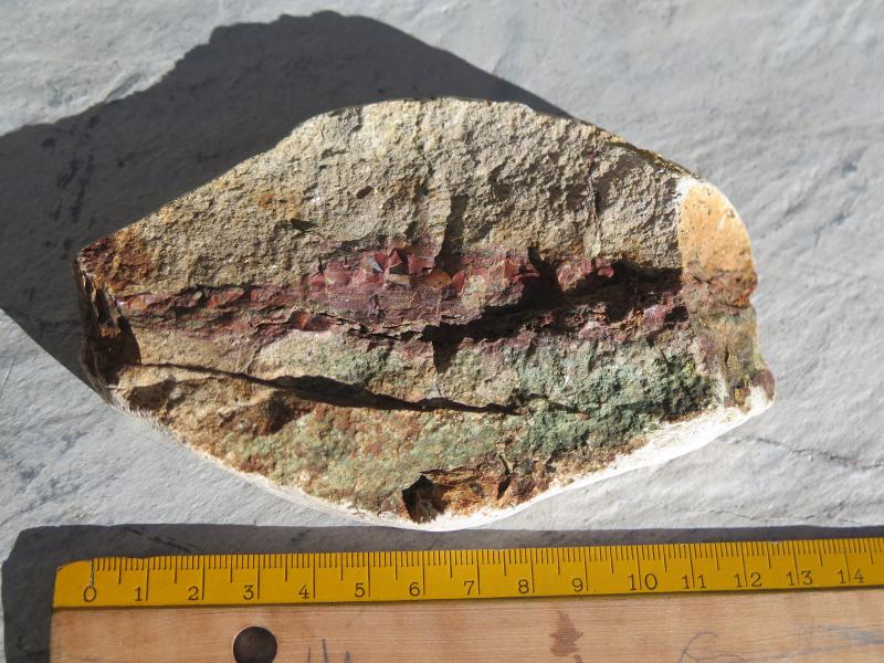 Jaspis rot in Achat, Unikat (VJ43)