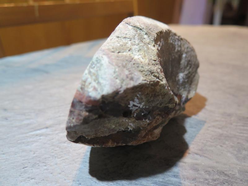 Jaspis rot in Achat, Unikat (VJ48)