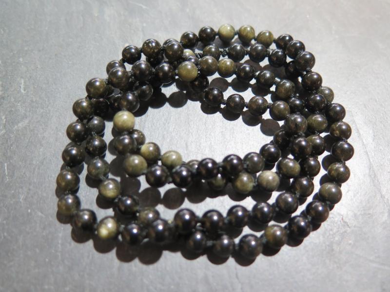 Gold-Obsidiankette  (VGO9)