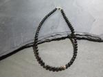Gold-Obsidiankette mit Goldverschluss (VGO8)